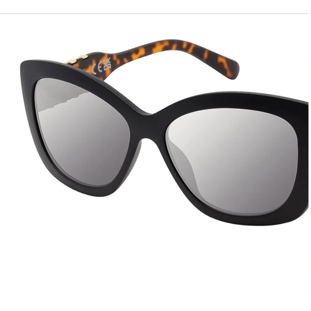 Jessica Simpson j6343 black tortoiseshell whipstitch‎ arms cateye Sunglasses new